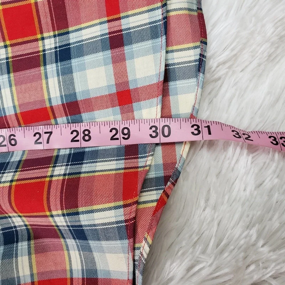 Cabela's men red plaid button up shirt Sz large - Picture 5 of 8